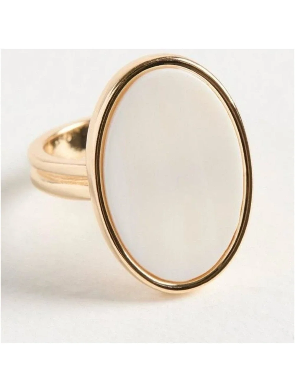 Torrid Womens Gold Mother of Pearl MOP 2 Piece Ring Set Size 8 NEW 41975052